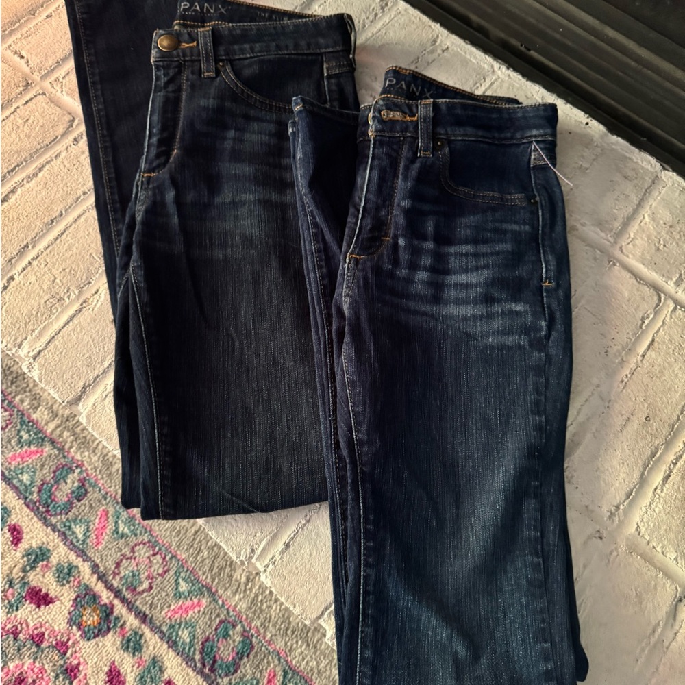 SPANX Women's Straight Leg Jeans - Dark Blue- TWO PAIR!